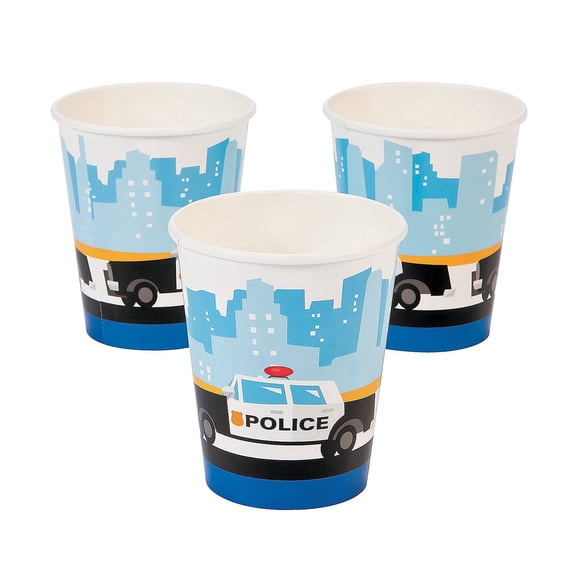 Police Party 9 oz Cups - Party Supplies - 8 Pieces