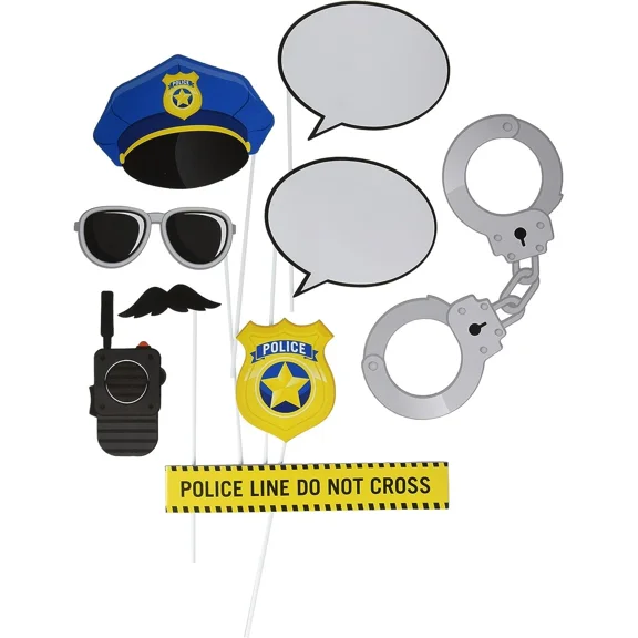 Police Party Cop Officer Hero Kids Birthday Party Favor Photo Booth Props