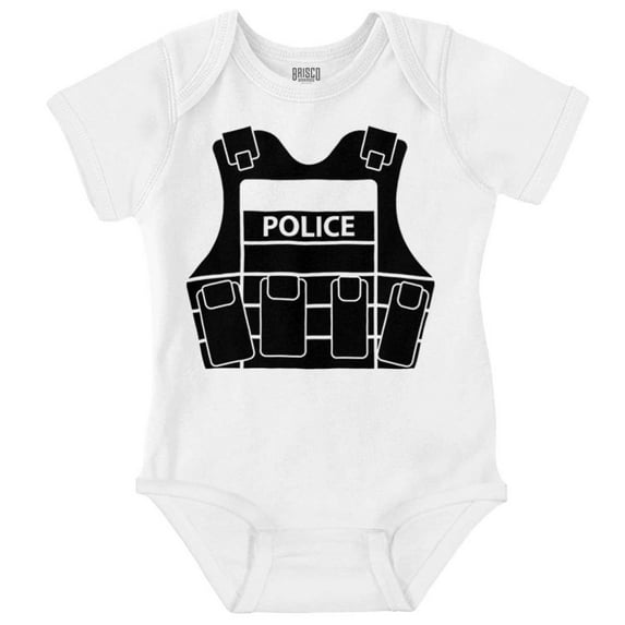 Police Protection Vest Security Gear Romper Boys or Girls Infant Baby Brisco Brands NB
