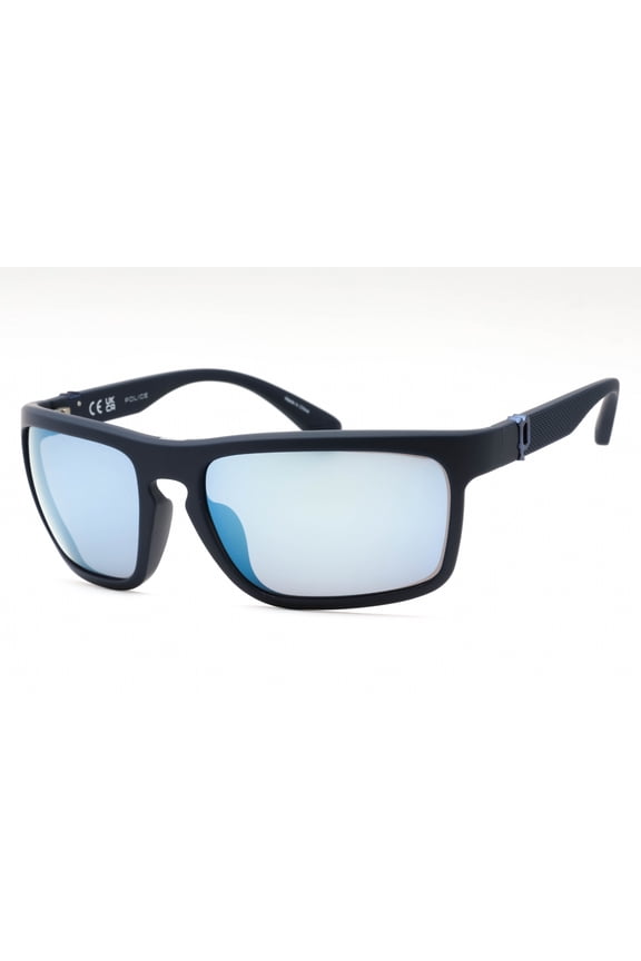 SPLF63 06QS Men's Matte Dark Blue Plastic Frame Sunglasses