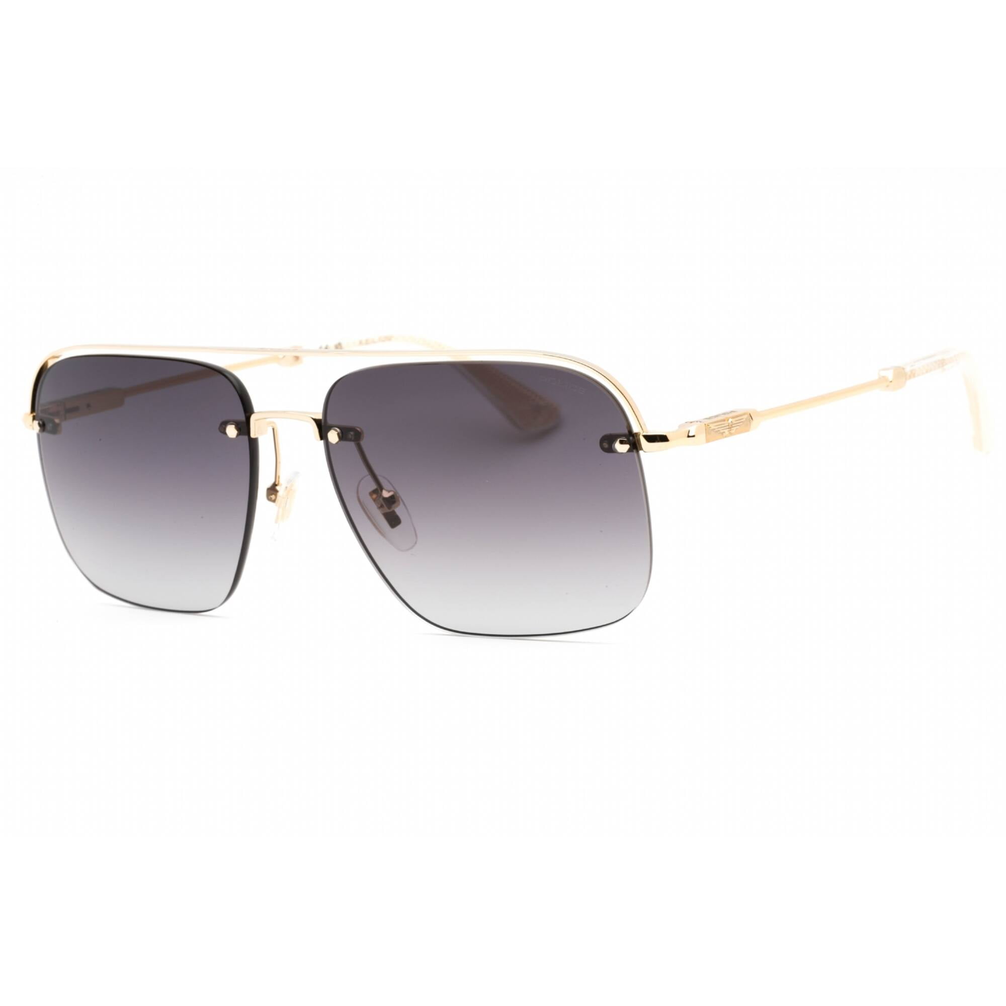 Police SPLF72 0300 Men's Shiny Rose Gold Metal Frame Sunglasses