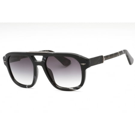 Police SPLL19 0869 Men's Black Marble Plastic Full Rim Sunglasses