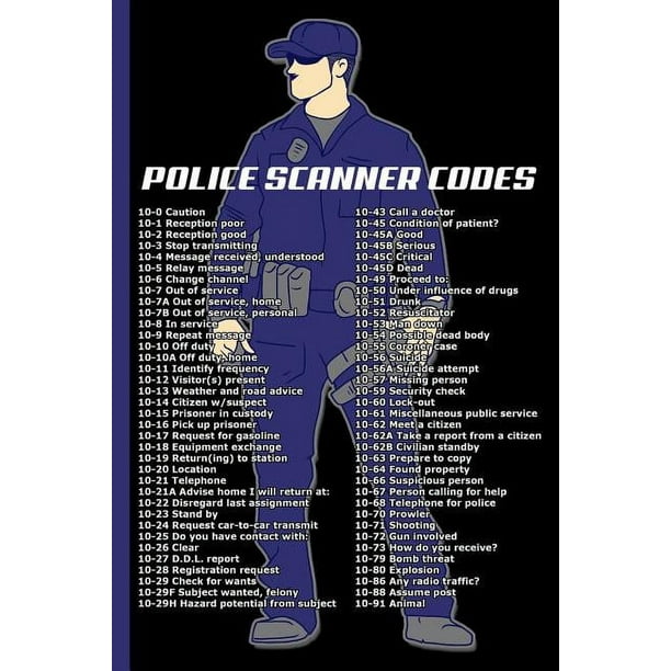 Police Scanner Codes College Ruled Notebook For Patrol Police