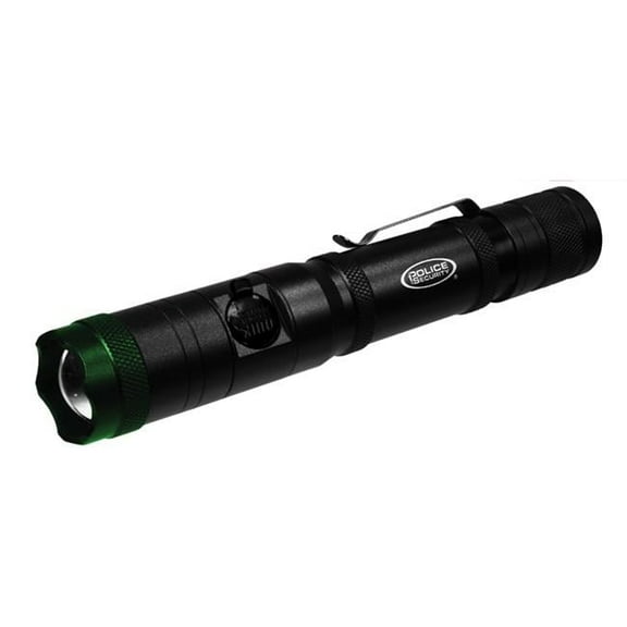 Police Security 800 Lumen Dover LED Rechargeable Focusing Flashlight, Black