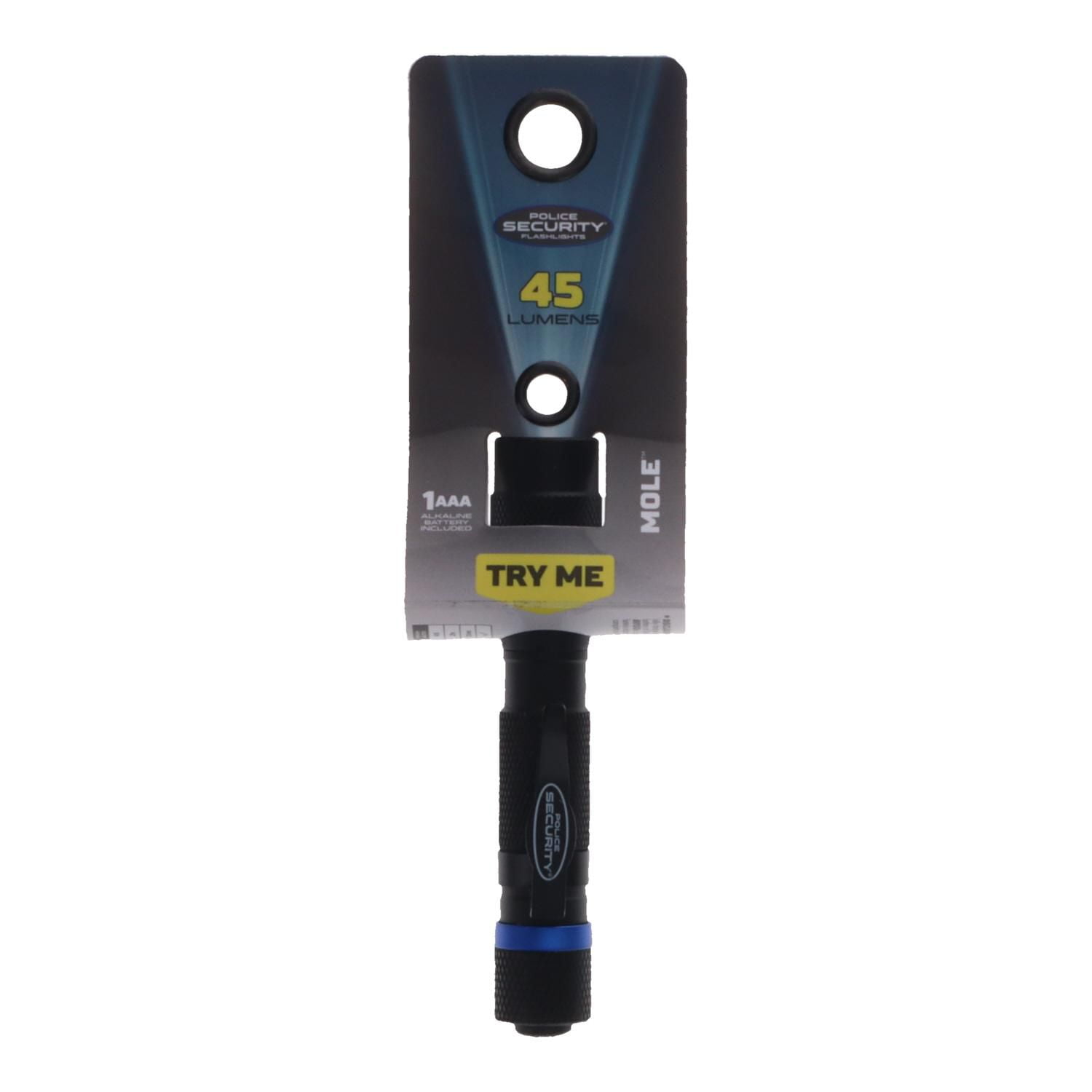 Police Flashlight Mini Police Security Flashlights Mole Mini LED Flashlight - 45 Lumens ...