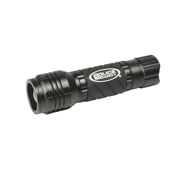 Police Security Zephyr Cree LED Flashlight - Black - 3A Battery, 250 Lumens