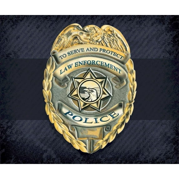 Police Serve and Protect Fleece Throw Blanket 50" x 60"