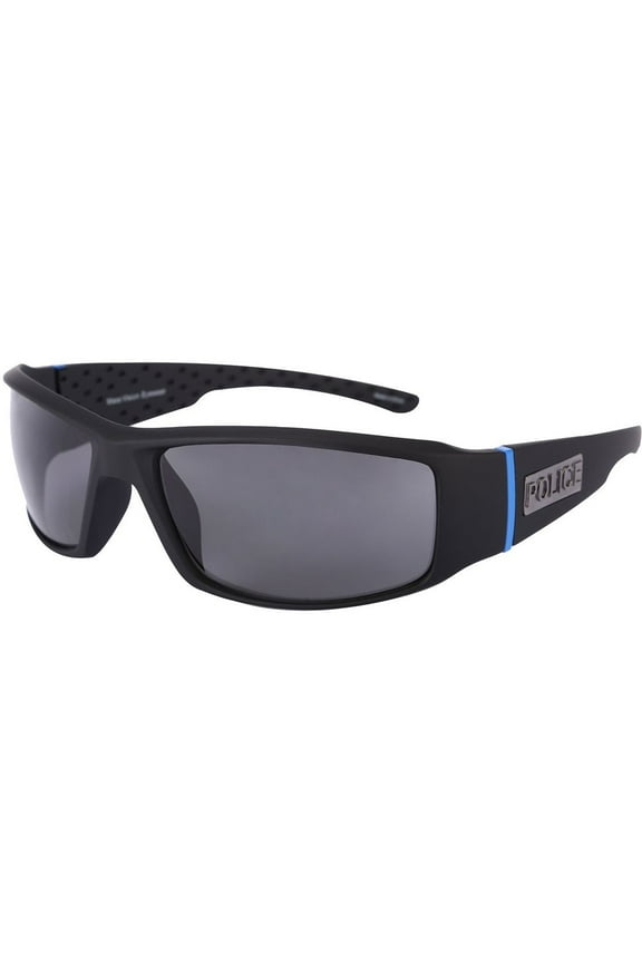 Police/Sheriff TAC Polarized Sport Wrap Thin Blue Line Sunglasses