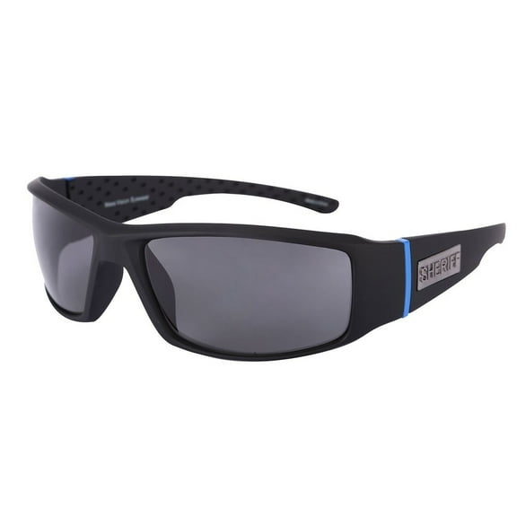 Police/Sheriff TAC Polarized Sport Wrap Thin Blue Line Sunglasses