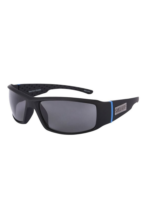 Police/Sheriff TAC Polarized Sport Wrap Thin Blue Line Sunglasses