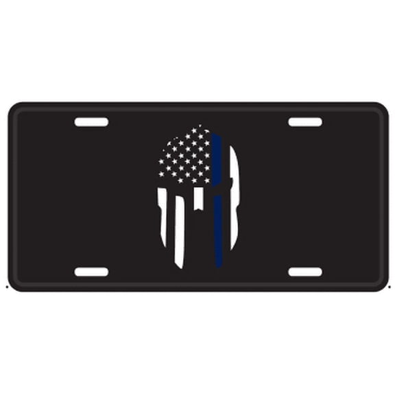 Police Shield Embossed License Plate