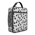 thumbnail image 1 of Police and Star White Pattern Insulated Lunch Bag for Men Women,Waterproof Lunch Box for Work,Picnic or Travel,Thermal Insulation,10.63x9.06x3.54 Inches, 1 of 5