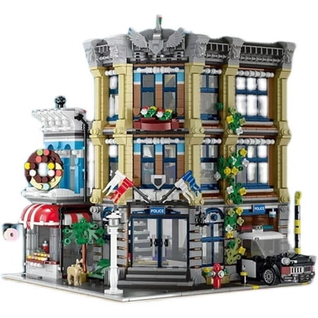 General Jim's Toys & Bricks Modular Police Station & Donut Shop, Building Blocks – 3,111 Pieces