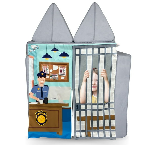 Police Station Play Panel for Kids Foam Play Couch by Couch Swag
