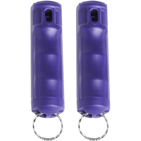Police Strength Pepper Spray, Flip-Top Finger Grip Design for Quick Access, Delivers 20+ Powerful Bursts, Two Pack