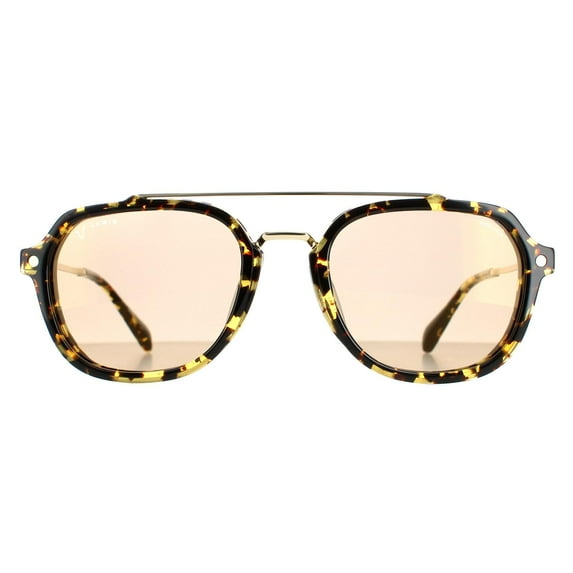 Police Sunglasses SPLA26 Lewis 05 594G Shiny Palladium Brown Mirror