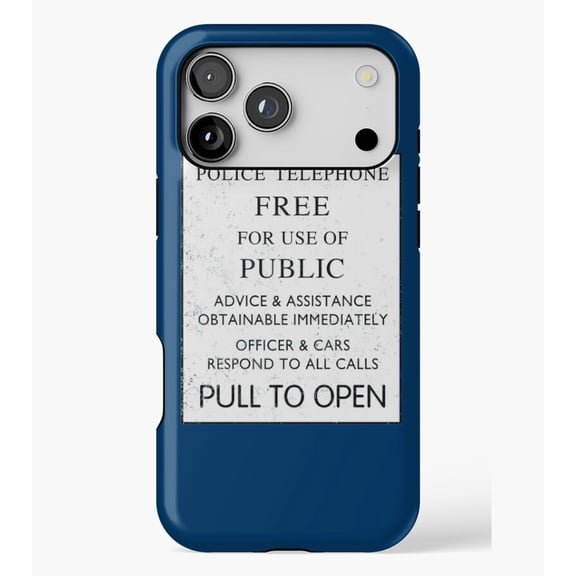 Police Telephone - Free For Public Use M3392, Protective Case for iPhone 17 16 15 14 13 12 11 Pro Max – Modern Unisex Style