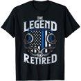 thumbnail image 1 of Police The Legend Has Retired Law Enforcement Retirement T-Shirt, 1 of 4