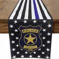 thumbnail image 1 of Police Theme Table Runner,Police Theme Tablecloth Kitchen Dining Table Linen for Indoor Outdoor Home Party Decor 13 x 72 Inch, 1 of 2