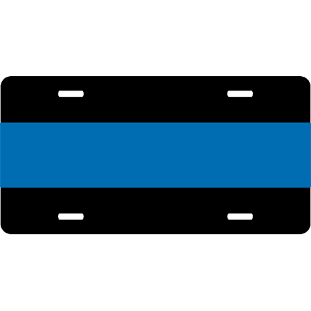 Police Thin Blue Line License Plate