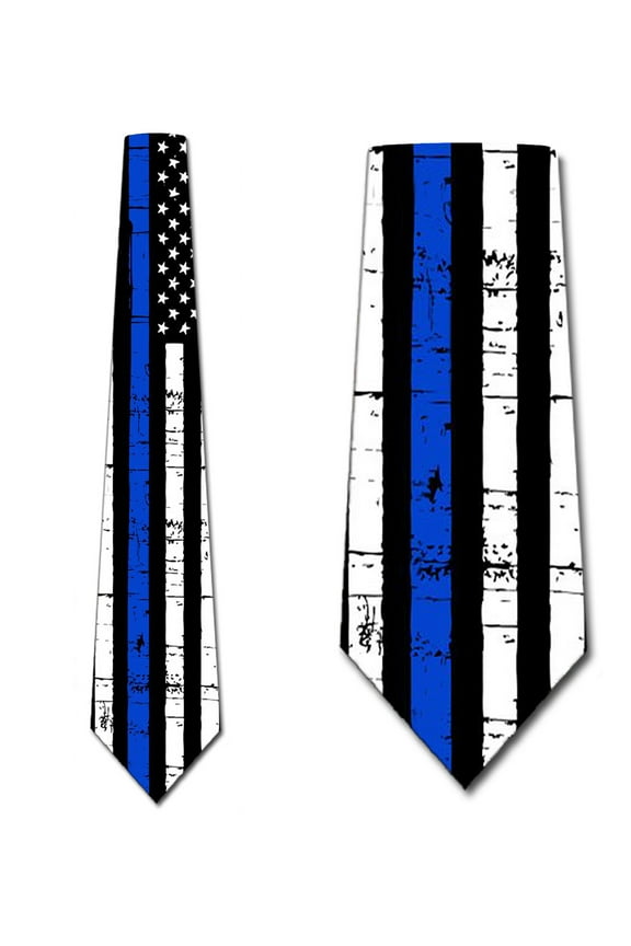 Police Ties Mens American Flag Necktie by Three Rooker
