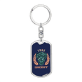 thumbnail image 1 of Police True Sheriff Stainless Steel or 18k Gold Premium Swivel Dog Tag Keychain, 1 of 10