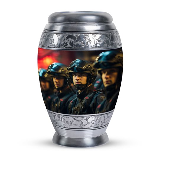 Police Urns For Adult Male - Memorial Keepsakes Urns For Ashes - Small Cremation Urns For Human Ashes - Crematory Urns For Adults Humans, Burial Urns For Adults, Military Urns (3inch, 1pcs)