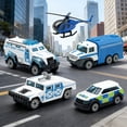 thumbnail image 1 of Police Vehicle Toy Set, 5 Pack Emergency Response Cars, Kids Pull Back Police SUV Armored Van Helicopter Set, Mini Law Enforcement Play Collection, 1 of 6