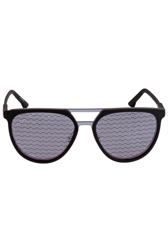 Wave 2 Grey Mirror Browline Men's Sunglasses SPL586 6AAL 99