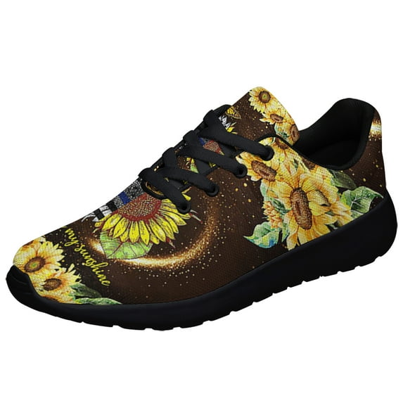 Police You Are My Sunshine Shoes Sneakers for Women Men Black Size 12