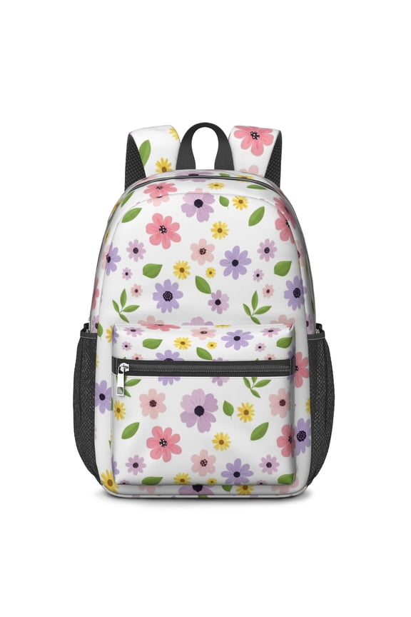 Police and Baton Blue Pattern Backpack for School, Cute School Bag with Adjustable Shoulder Straps and Padded Back, 15.3"x11"x7.1"