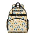 thumbnail image 1 of Police and Bear Beige Pattern Backpack for School, Cute School Bag with Adjustable Shoulder Straps and Padded Back, 15.25"x11.5"x5.25", 1 of 5