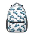 thumbnail image 1 of Police and Checkered White Pattern Backpack for School, Cute School Bag with Adjustable Shoulder Straps and Padded Back, 15.3"x11"x6.7", 1 of 5