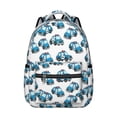 thumbnail image 1 of Police and Checkered White Pattern Backpack for School, Cute School Bag with Adjustable Shoulder Straps and Padded Back, 15.3"x11"x7.1", 1 of 5