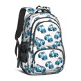 thumbnail image 1 of Police and Checkered White Pattern Backpack for School, Cute School Bag with Adjustable Shoulder Straps and Padded Back, 16.9"x12.6"x5.9", 1 of 4