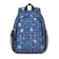 thumbnail image 1 of Police and Fire Red Pattern Backpack for School, Cute School Bag with Adjustable Shoulder Straps and Padded Back, 15"x11.42"x5.5", 1 of 5