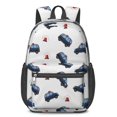 thumbnail image 1 of Police and Light White Pattern 17" School Backpacks for Teens,Waterproof Oxford Fabric,S-Shape Padded Straps for School,Travel,Hiking,Camping, 1 of 6