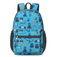thumbnail image 1 of Police and Megaphone Blue Pattern 17" Waterproof Oxford School Backpacks for Teens, S-Shape Padded Straps, for School, Travel, Hiking, Camping, 1 of 4