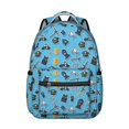 thumbnail image 1 of Police and Megaphone Blue Pattern Backpack for School, Cute School Bag with Adjustable Shoulder Straps and Padded Back, 15.3"x11"x7.1", 1 of 5