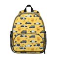 thumbnail image 1 of Police and Sheriff Yellow Pattern Backpack for School, Cute School Bag with Adjustable Shoulder Straps and Padded Back, 13.8"x11.4"x6", 1 of 5