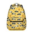 thumbnail image 1 of Police and Sheriff Yellow Pattern Backpack for School, Cute School Bag with Adjustable Shoulder Straps and Padded Back, 15.3"x11"x7.1", 1 of 5