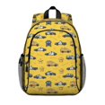 thumbnail image 1 of Police and Sheriff Yellow Pattern Backpack for School, Cute School Bag with Adjustable Shoulder Straps and Padded Back, 15"x11.42"x5.5", 1 of 5