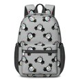 thumbnail image 1 of Police and Star White Pattern 17" School Backpacks for Teens,Waterproof Oxford Fabric,S-Shape Padded Straps for School,Travel,Hiking,Camping, 1 of 6