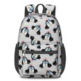 thumbnail image 1 of Police and Star White Pattern 17" School Backpacks for Teens,Waterproof Oxford Fabric,S-Shape Padded Straps for School,Travel,Hiking,Camping, 1 of 6