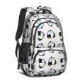 thumbnail image 1 of Police and Star White Pattern Cute School Backpack Bag with Padded Back and Adjustable Shoulder Straps 16.9 X 12.6 X 5.9 Inches, 1 of 5