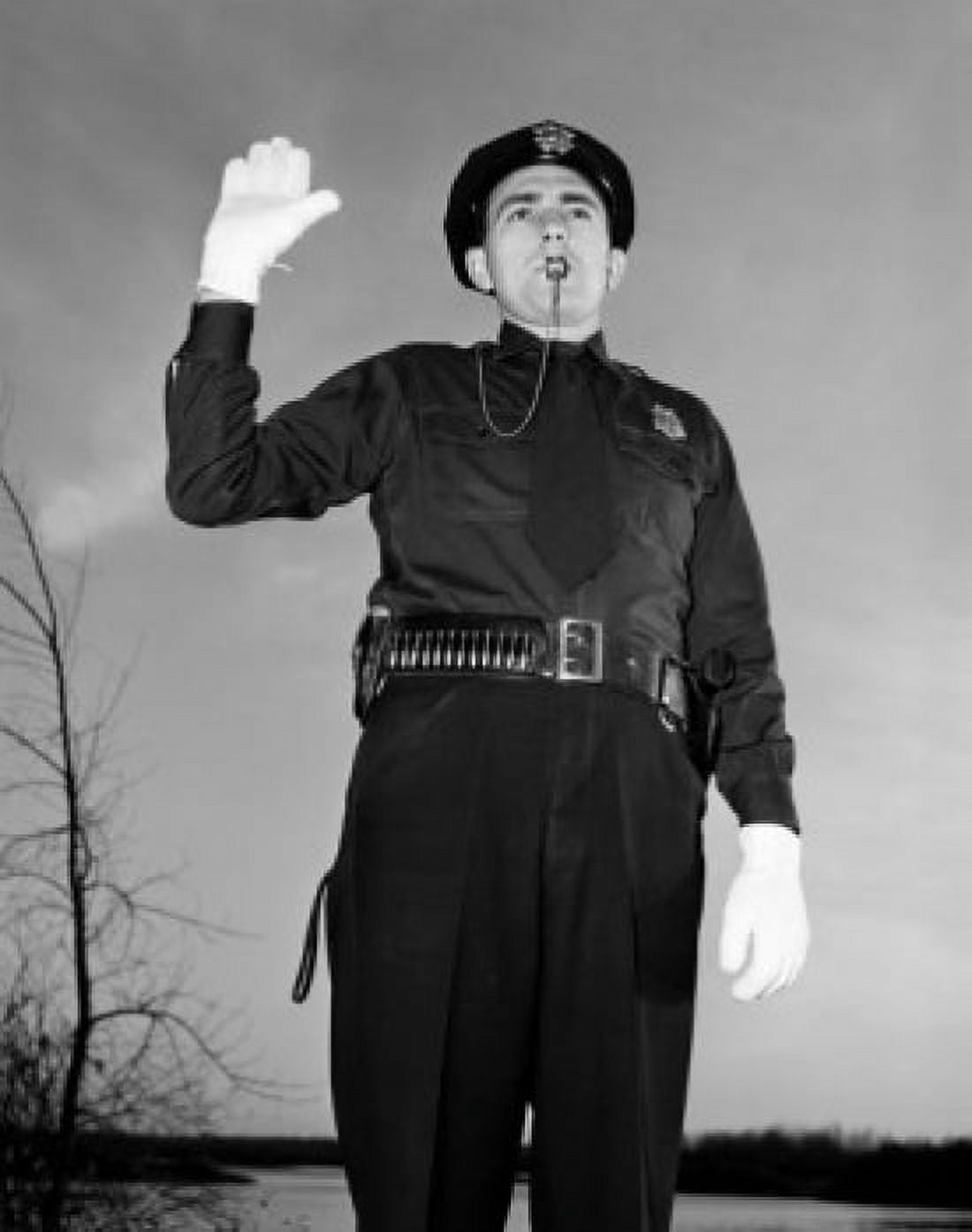 Police officer low angle view Canvas Art - (18 x 24)
