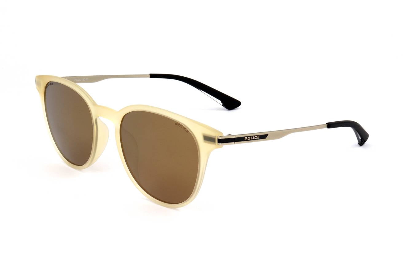SUNGLASSES - POLARIZED FASHION SUN GLASSES POLICE YELLOW MEN SPL718102G