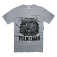 thumbnail image 1 of Policeman Patriotic Shirt Men's Police Shirts Policemen Gifts Police Officer Shirts (3X-Large Grey), 1 of 6