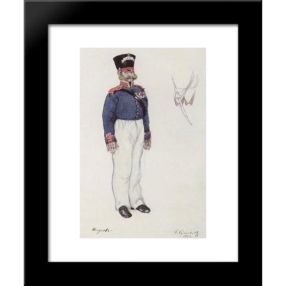 Policeman Zhigunov 20x24 Framed Art Print by Boris Kustodiev