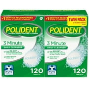 Polident 3-Minute Triple-Mint Denture Cleanser, Effervescent Tablets (240 ct.)
